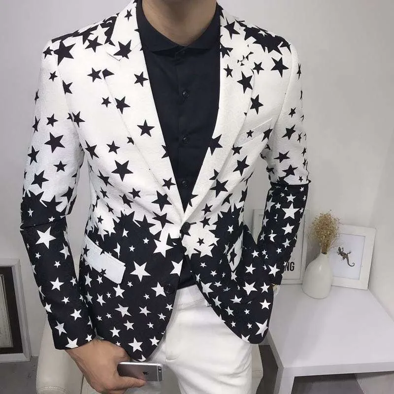 Star Print Slim Fit Blazers 20 - Men'S Grooming Brands recension och pris