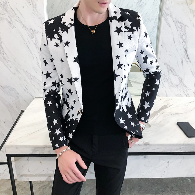 Star Print Slim Fit Blazers 20 - Men'S Grooming Brands recension och pris