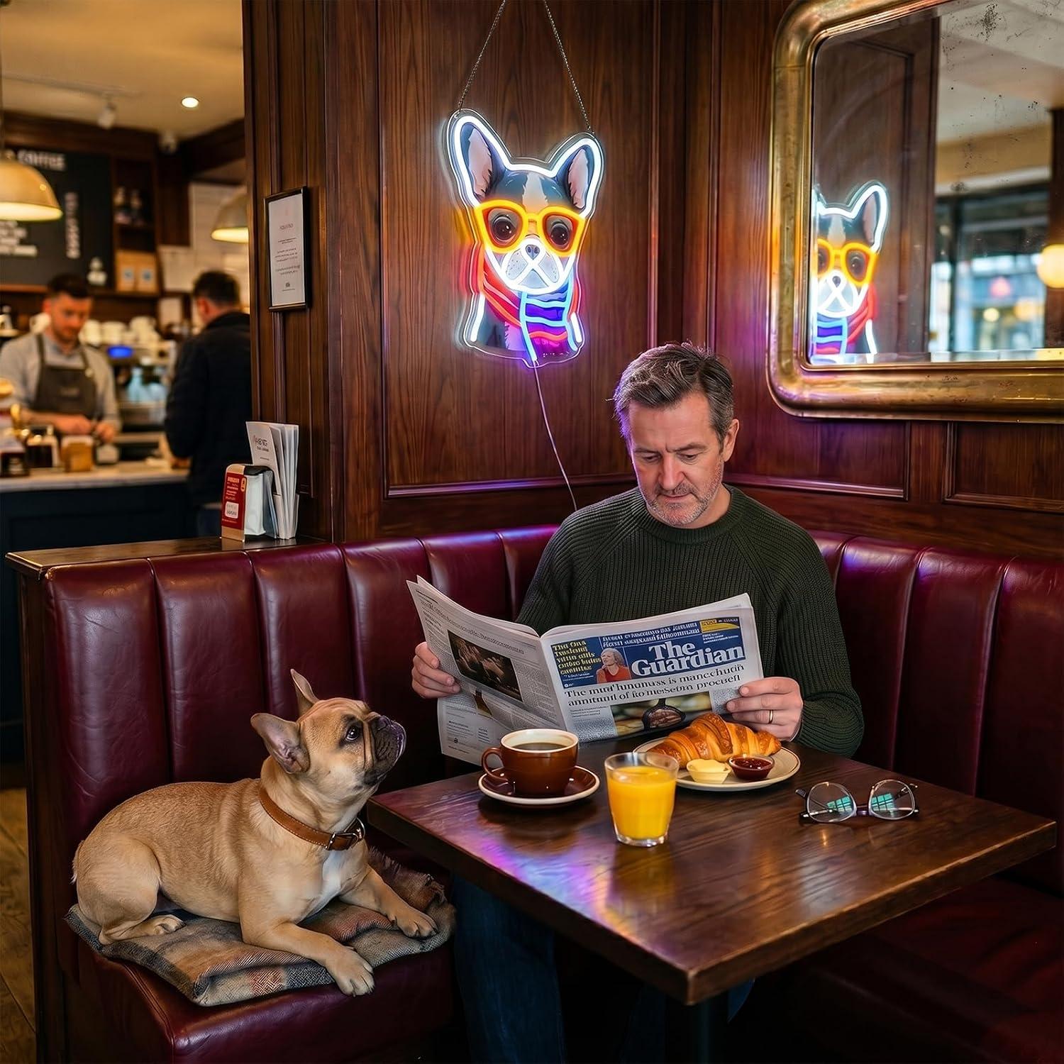 French Bulldog Neon Sign Dimma - Men'S Grooming Dc recension och pris