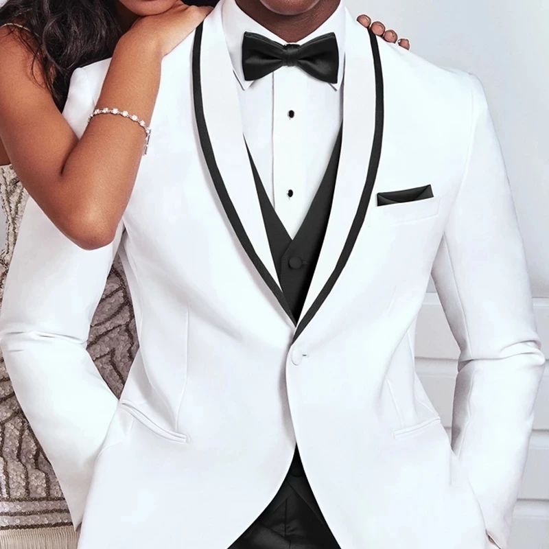 Groom White and Black vest  We - Men'S Grooming Company recension och pris